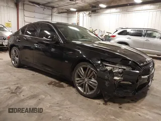 2017 Infiniti Q50 Premium with VIN JN1EV7AR4HM841758, listed as a IAAI auction lot 41803624 with 90,296 mi miles and . Bid and sale history available at DreamBid. Image 1.