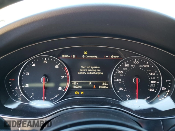 2015 Audi A7 Premium Plus with VIN WAUWGAFC1FN029061, listed as a Copart auction lot 88324805 with 91,038 mi miles and Salvage title. Bid and sale history available at DreamBid. Image 9.