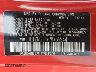 2023 Toyota 86 Premium with VIN JF1ZNBF17P8755944, listed as a Copart auction lot 49146795 with 23,108 mi miles and Salvage Title. Bid and sale history available at DreamBid. Image 12.