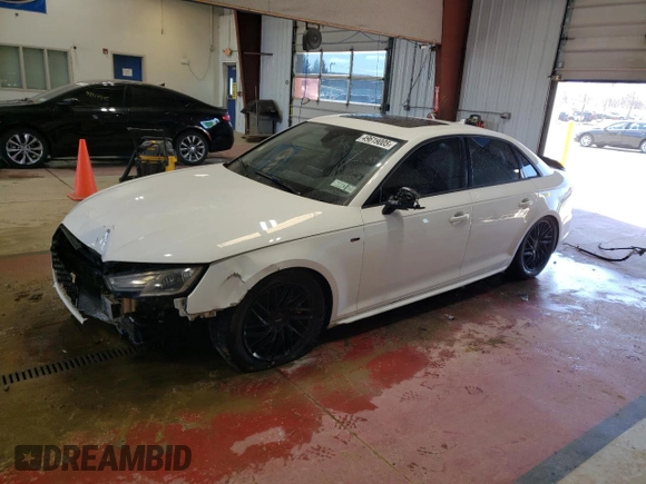 2017 Audi A4 Season of Audi Premium with VIN WAUDNAF40HN044935, listed as a Copart auction lot 49619005 with 99,930 mi miles and Salvage Title. Bid and sale history available at carsss.com. Image 1.