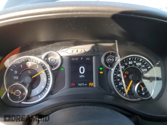 2019 Ram 1500 Big Horn/Lone Star with VIN 1C6RRFFG6KN727824, listed as a Copart auction lot 88023385 with 76,275 mi miles and Salvage Title. Bid and sale history available at carsss.com. Image 9.