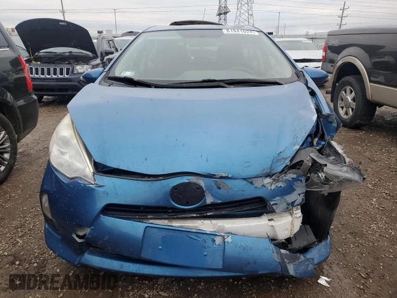 2013 Toyota Prius One with VIN JTDKDTB3XD1555415, listed as a Copart auction lot 81941924 with 93,266 mi miles and Salvage Title. Bid and sale history available at DreamBid. Image 5.
