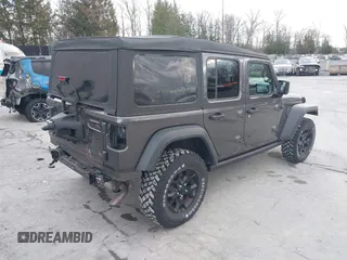 2021 Jeep Wrangler Unlimited Sport S with VIN 1C4HJXDN9MW822281, listed as a IAAI auction lot 41163183 with 23,665 mi miles and . Bid and sale history available at DreamBid. Image 4.