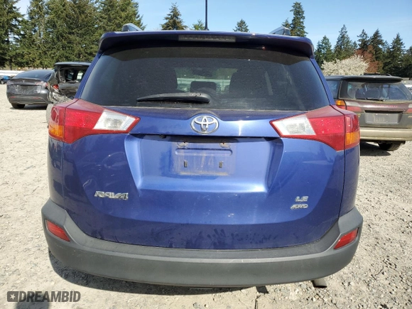 2014 Toyota RAV4 LE with VIN 2T3BFREV9EW192361, listed as a Copart auction lot 53189925 with 122,161 mi miles and Salvage Title. Bid and sale history available at carsss.com. Image 6.