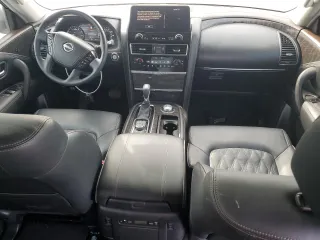 2024 Nissan Armada Platinum with VIN JN8AY2DB1R9850527, listed as a Copart auction lot 88483375 with 7,420 mi miles and Salvage Title. Bid and sale history available at carsss.com. Image 8.