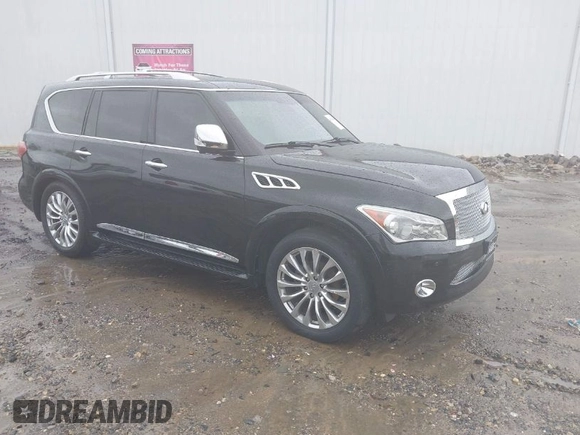2012 Infiniti QX56 8-passenger with VIN JN8AZ2NCXC9315241, listed as a IAAI auction lot 41958081 with 148,252 mi miles. Bid and sale history available at carsss.com. Image 1.