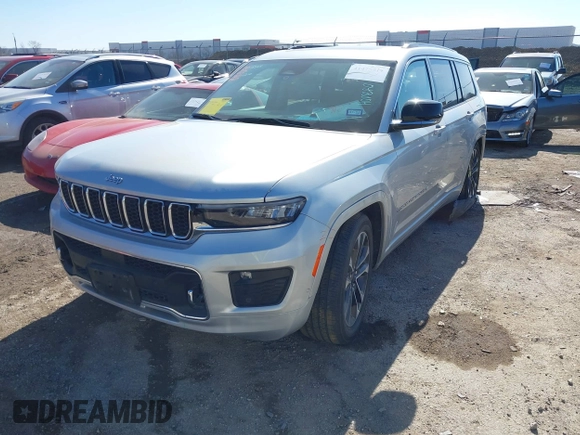 2021 Jeep Grand Cherokee Overland with VIN 1C4RJKDG4M8129163, listed as a IAAI auction lot 41475917 with 32,189 mi miles and . Bid and sale history available at DreamBid. Image 2.