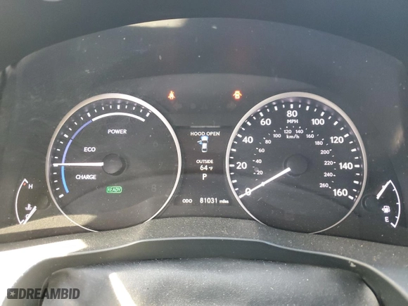 2015 Lexus ES 300h Hybrid with VIN JTHBW1GG8F2091062, listed as a Copart auction lot 86616884 with 81,031 mi miles and Salvage Title. Bid and sale history available at carsss.com. Image 9.