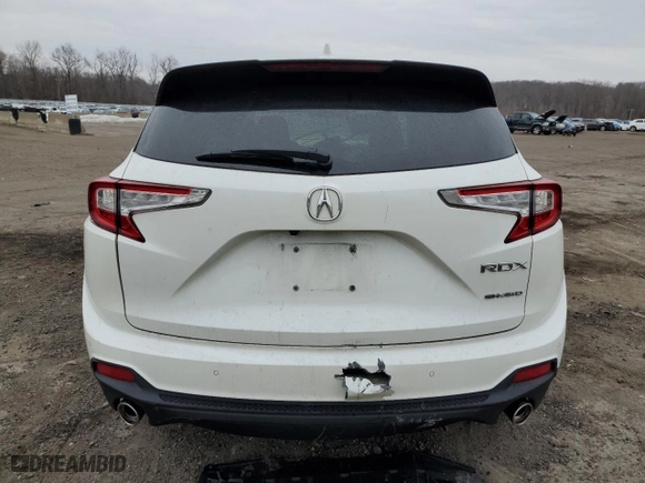 2019 Acura RDX w/Technology Pkg with VIN 5J8TC2H55KL016018, listed as a Copart auction lot 42809245 with 0 mi miles and Salvage Title. Bid and sale history available at carsss.com. Image 6.