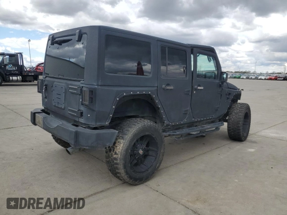 2015 Jeep Wrangler Unlimited Wrangler X with VIN 1C4HJWEG7FL649231, listed as a Copart auction lot 47972905 with 133,895 mi miles and Salvage title. Bid and sale history available at DreamBid. Image 3.