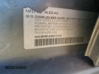 2016 Audi A4 Premium with VIN WAUBFAFL6GN010735, listed as a Copart auction lot 83707414 with 98,969 mi miles and Salvage Title. Bid and sale history available at carsss.com. Image 12.