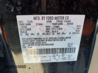 2006 Ford F-150 XLT with VIN 1FTPW14516KB93328, listed as a Copart auction lot 50516675 with 204,864 mi miles and Salvage Title. Bid and sale history available at carsss.com. Image 14.