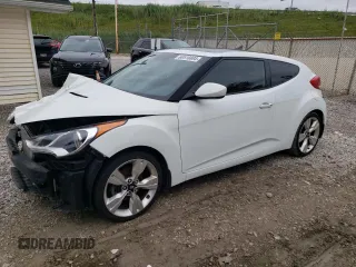 2013 Hyundai Veloster w/Gray Int with VIN KMHTC6ADXDU173754, listed as a Copart auction lot 66516604 with 74,694 mi miles and Salvage title. Bid and sale history available at DreamBid. Image 1.