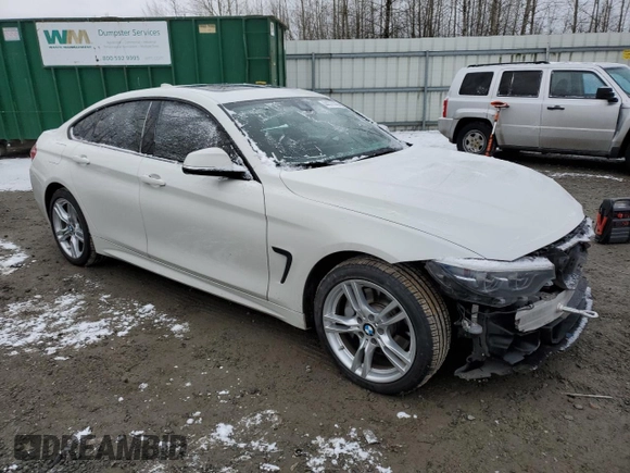 2019 BMW 4 Series 440i xDrive with VIN WBA4J7C58KBM76337, listed as a Copart auction lot 44376145 with 57,786 mi miles and Salvage Title. Bid and sale history available at carsss.com. Image 4.