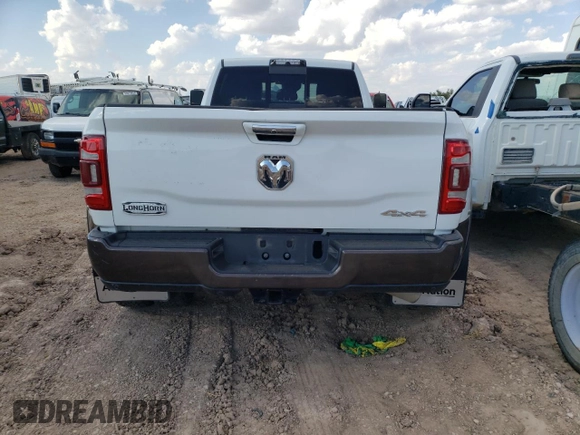 2019 Ram 3500 Longhorn with VIN 3C63RRKLXKG658123, listed as a Copart auction lot 71570234 with 177,240 mi miles and Salvage Title. Bid and sale history available at carsss.com. Image 6.