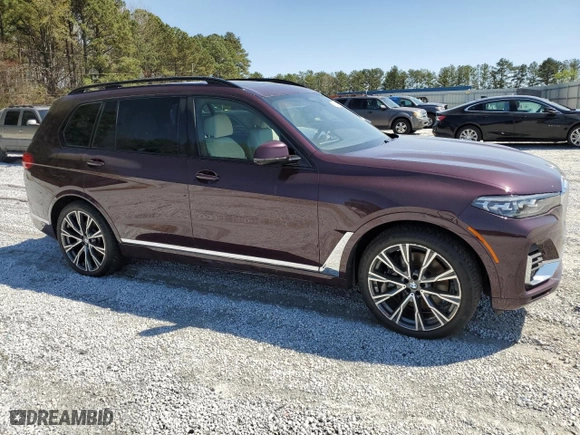 2022 BMW X7 xDrive40i with VIN 5UXCW2C02N9K87183, listed as a Copart auction lot 50326275 with 164,280 mi miles and Clean Title. Bid and sale history available at carsss.com. Image 4.