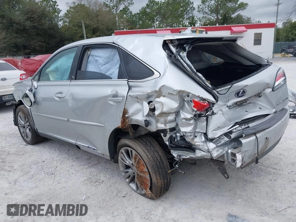 2013 Lexus RX 450h with VIN JTJZB1BA8D2008237, listed as a IAAI auction lot 41574651 with 106,732 mi miles and . Bid and sale history available at DreamBid. Image 3.