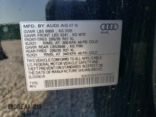 2015 Audi Q7 S line Prestige с VIN WA1DGAFE5FD003977, выставлен на аукционе Copart как лот 52365215 с пробегом 176 627 миль миль и Списание • Salvage title. История ставок и продаж доступна на DreamBid. Изображение 13.