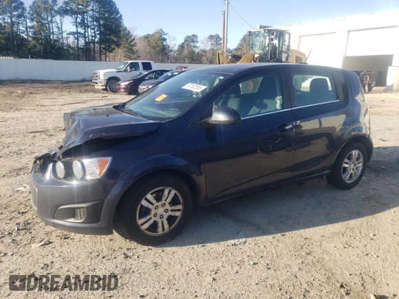 2016 Chevrolet Sonic LT with VIN 1G1JC6SB0G4103458, listed as a Copart auction lot 89162855 with 0 mi miles and Salvage Title. Bid and sale history available at carsss.com. Image 1.
