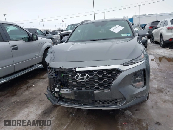 2020 Hyundai Santa Fe SEL with VIN 5NMS3CAD1LH157043, listed as a IAAI auction lot 41706684 with 55,674 mi miles. Bid and sale history available at carsss.com. Image 12.