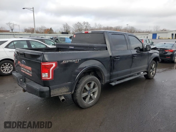2017 Ford F-150 XL with VIN 1FTEW1EG3HKE32372, listed as a Copart auction lot 85034644 with 125,408 mi miles and Salvage Title. Bid and sale history available at DreamBid. Image 3.