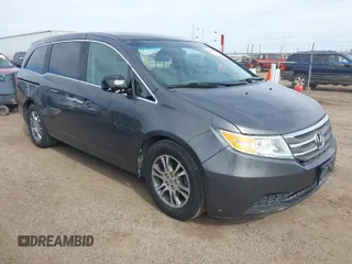 2011 Honda Odyssey EX with VIN 5FNRL5H46BB023905, listed as a IAAI auction lot 41425049 with 163,012 mi miles. Bid and sale history available at carsss.com. Image 1.