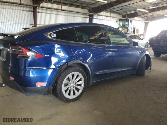 2017 Tesla Model X 90D with VIN 5YJXCBE27HF041847, listed as a Copart auction lot 49466345 with 113,596 mi miles and Salvage Title. Bid and sale history available at carsss.com. Image 3.
