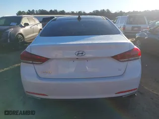2016 Hyundai Genesis 3.8L with VIN KMHGN4JEXGU118461, listed as a IAAI auction lot 41368607 with 116,967 mi miles. Bid and sale history available at carsss.com. Image 16.