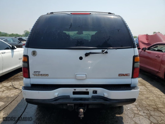 2005 GMC Yukon Denali with VIN 1GKEK63U75J123561, listed as a Copart auction lot 56900583 with 0 mi miles and Salvage Title. Bid and sale history available at carsss.com. Image 6.