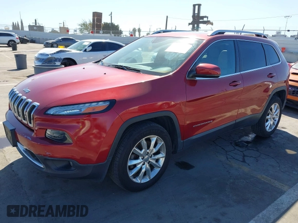 2015 Jeep Cherokee Limited with VIN 1C4PJMDB1FW599205, listed as a IAAI auction lot 41709308 with 112,415 mi miles. Bid and sale history available at carsss.com. Image 6.
