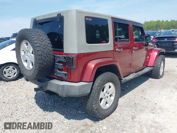 2007 Jeep Wrangler Unlimited Sahara with VIN 1J4GA59187L116585, listed as a IAAI auction lot 41996297 with 151,961 mi miles and . Bid and sale history available at DreamBid. Image 4.