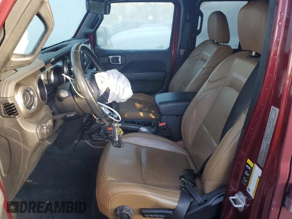 2021 Jeep Wrangler Unlimited Rubicon with VIN 1C4HJXFN7MW576196, listed as a Copart auction lot 44806285 with 47,312 mi miles and Salvage Title. Bid and sale history available at DreamBid. Image 7.
