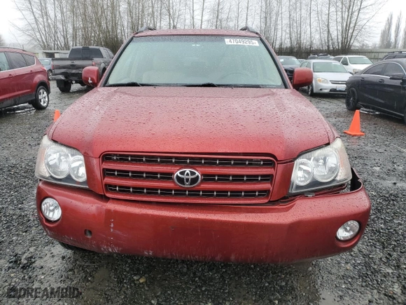2002 Toyota Highlander with VIN JTEHF21A720078519, listed as a Copart auction lot 47049295 with 129,897 mi miles and Salvage Title. Bid and sale history available at carsss.com. Image 5.
