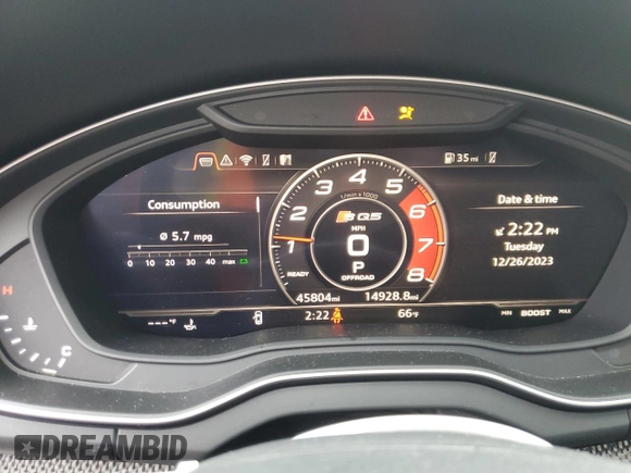 2018 Audi SQ5 Premium Plus with VIN WA1A4AFY9J2248548, listed as a Copart auction lot 81765003 with 45,804 mi miles and . Bid and sale history available at DreamBid. Image 9.
