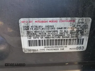 2009 Mitsubishi Lancer ES with VIN JA3AU26U99U045148, listed as a Copart auction lot 63784504 with 180,338 mi miles and Clean Title. Bid and sale history available at carsss.com. Image 12.