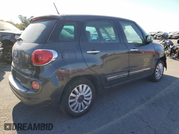 2015 FIAT 500L Lounge with VIN ZFBCFACH1FZ034734, listed as a Copart auction lot 76789884 with 43,415 mi miles and Salvage Title. Bid and sale history available at carsss.com. Image 3.