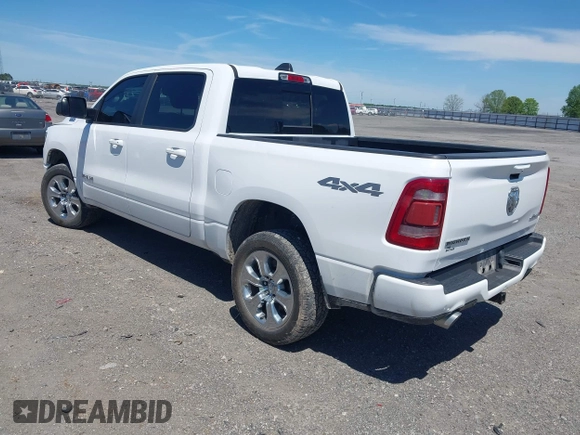 2019 Ram 1500 Big Horn with VIN 1C6SRFFT0KN911008, listed as a IAAI auction lot 42092247 with 72,222 mi miles and . Bid and sale history available at DreamBid. Image 3.