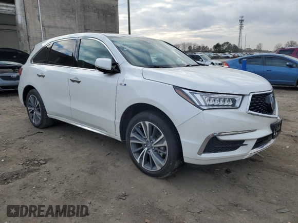 2020 Acura MDX Sport Hybrid w/Technology Pkg with VIN 5J8YD7H59LL001930, listed as a Copart auction lot 85849074 with 0 mi miles and Salvage Title. Bid and sale history available at carsss.com. Image 4.