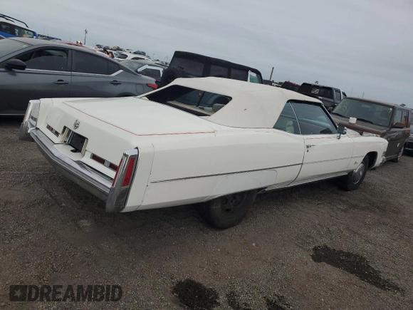 1974 Cadillac Eldorado z VIN 6L67S4Q408046, wystawiony jako Copart lot #77112024 z przebiegiem 97 414 mil mil oraz Szkoda całkowita • Salvage title. Historia ofert i sprzedaży dostępna na DreamBid. Obrazek 3.