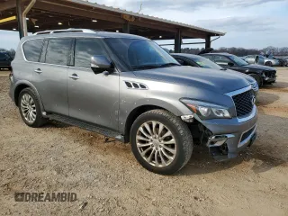 2016 Infiniti QX80 with VIN JN8AZ2NE4G9126706, listed as a Copart auction lot 48589555 with 151,940 mi miles and Salvage Title. Bid and sale history available at DreamBid. Image 4.