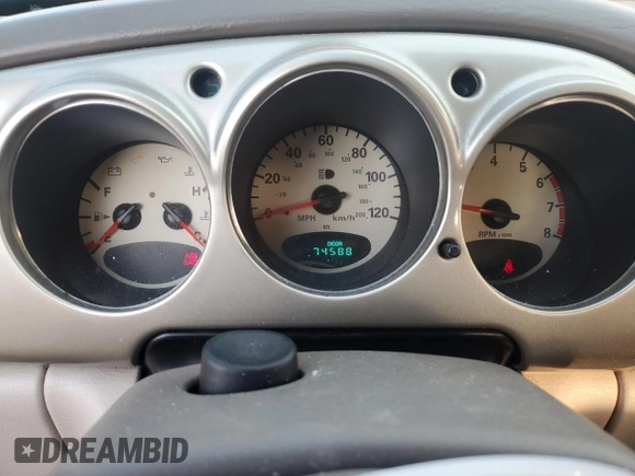2002 Chrysler PT Cruiser with VIN 3C4FY48B42T379445, listed as a Copart auction lot 75251794 with 74,588 mi miles and Salvage Title. Bid and sale history available at carsss.com. Image 9.