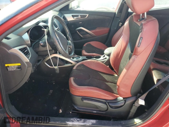2012 Hyundai Veloster w/Gray Int with VIN KMHTC6AD6CU041458, listed as a Copart auction lot 75748714 with Not provided miles and Non repairable. Bid and sale history available at DreamBid. Image 7.