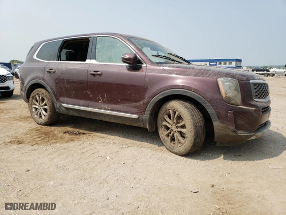 2020 Kia Telluride LX with VIN 5XYP24HC8LG038038, listed as a Copart auction lot 62649514 with 0 mi miles and Salvage Title. Bid and sale history available at carsss.com. Image 4.