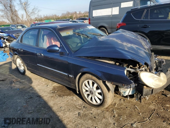 2002 Hyundai Sonata GLS with VIN KMHWF35H62A567458, listed as a Copart auction lot 84374214 with 0 mi miles and Salvage Title. Bid and sale history available at carsss.com. Image 4.