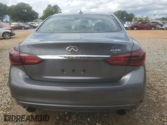 2019 Infiniti Q50 Luxe with VIN JN1EV7AP6KM517944, listed as a Copart auction lot 56942655 with 94,883 mi miles and Salvage title. Bid and sale history available at DreamBid. Image 6.