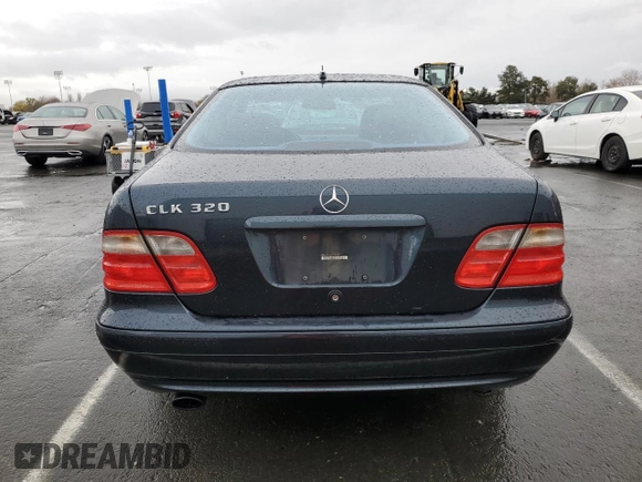 2000 Mercedes-Benz CLK 320/430 with VIN WDBLJ65GXYF158128, listed as a Copart auction lot 85065964 with 244,551 mi miles and Salvage Title. Bid and sale history available at DreamBid. Image 6.
