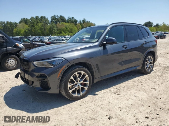 2022 BMW X5 xDrive40i z VIN 5UXCR6C04N9M02929, wystawiony jako Copart lot #56484785 z przebiegiem 53 563 mil mil oraz Szkoda całkowita • Salvage title. Historia ofert i sprzedaży dostępna na DreamBid. Obrazek 1.