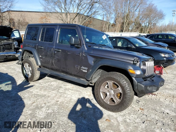 2019 Jeep Wrangler Unlimited Sport with VIN 1C4HJXDG4KW617918, listed as a Copart auction lot 81230004 with 55,621 mi miles and Non repairable. Bid and sale history available at DreamBid. Image 4.