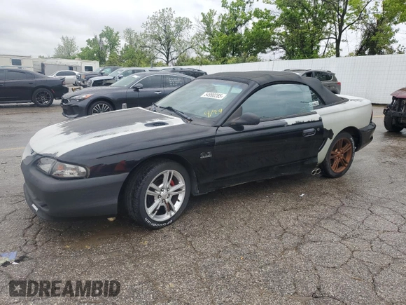 1998 Ford Mustang with VIN 1FAFP4443WF273293, listed as a Copart auction lot 54990285 with 105,490 mi miles and Clean Title. Bid and sale history available at carsss.com. Image 1.