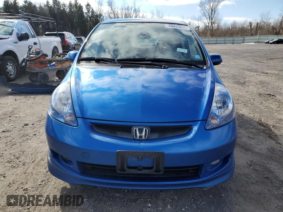 2008 Honda Fit Sport with VIN JHMGD38688S045943, listed as a Copart auction lot 49443655 with 81,764 mi miles and Salvage Title. Bid and sale history available at carsss.com. Image 5.